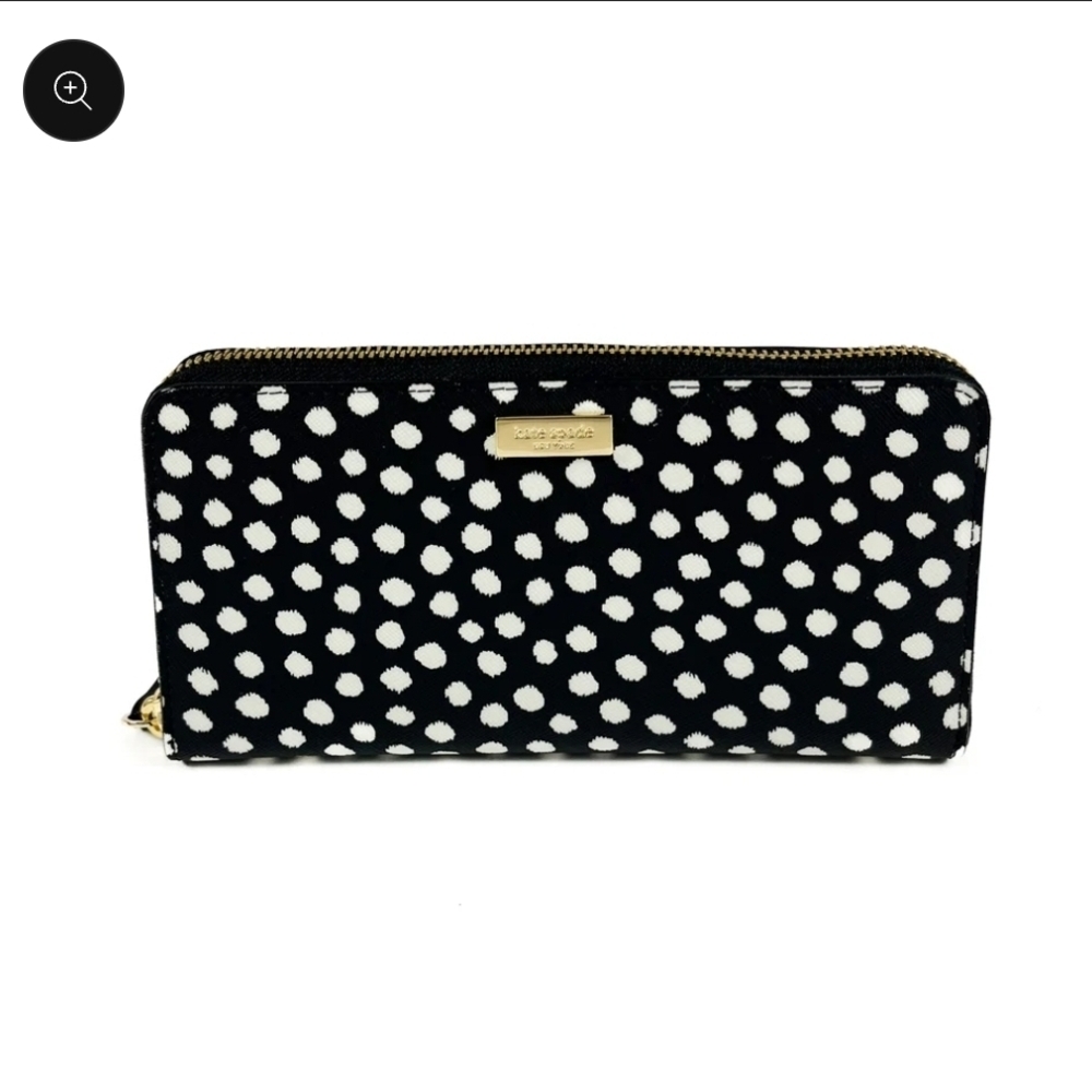 KATE SPADE Neda Laurel Way Musical Dot Zip Around Wallet